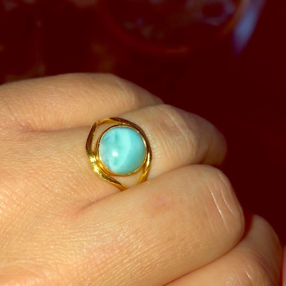 Larimar Crystal Ring “Wisdom Of The Sea”. - Picture 2 of 5